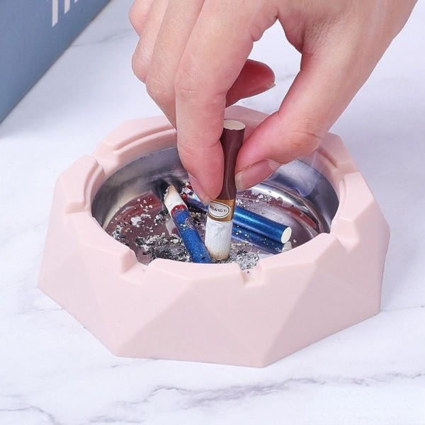 Askebeger New Nordic Style Prevent Fly Ash Stue Kontordekket askebeger One pack Ashtray with lid [pink]]