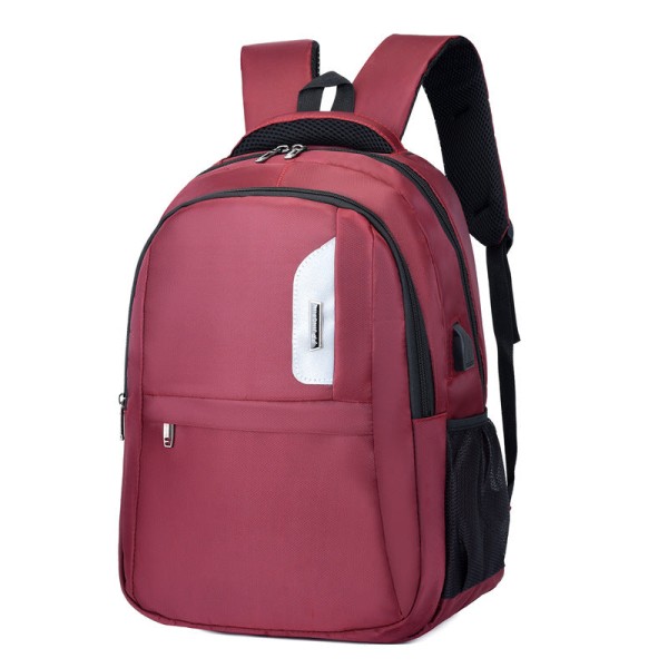 Reppu Design Computer Bag Man Pair Notebook Business Suuren kapasiteetin koululaukku Red style 1 usb 15.6