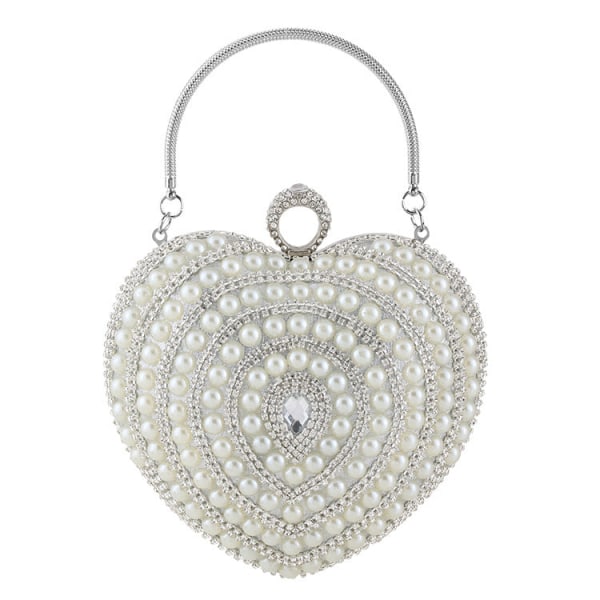 Dame Handbag Handbag Diamond-innebygd bankett Allsidig kveldsveske Silver