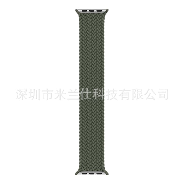 Klockarmband för Apple Watch iWatch 38/40/41/42mm-S10 S storlek handledsomkrets 150-165mm 4 mörk olivgrön