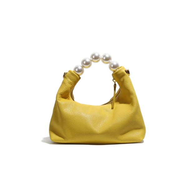Dam Handväska, högkvalitativ mocka enkel läderaxel pärla handväska Yellow  7b23 | Yellow | Fyndiq