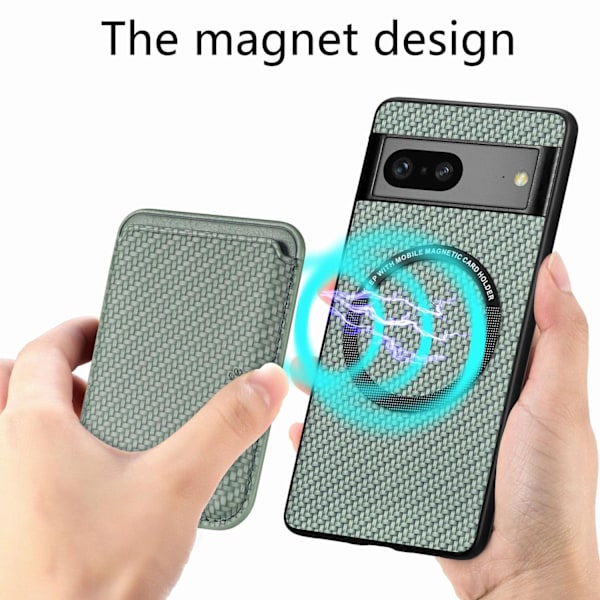 Etui til iPhone 13 Pro grøn magnetisk kortslot fuld anti-fald to i en