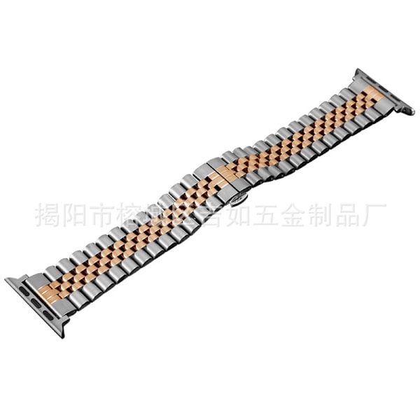 Klockarmband för Apple Watch iWatch 38/40/41 Silver Rose Enkel Sida