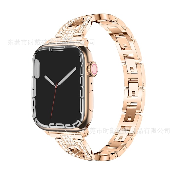 Klockarmband för Apple Watch iWatch 38mm/40mm/41mm Roséguld + Ljust Roséguld Koppling