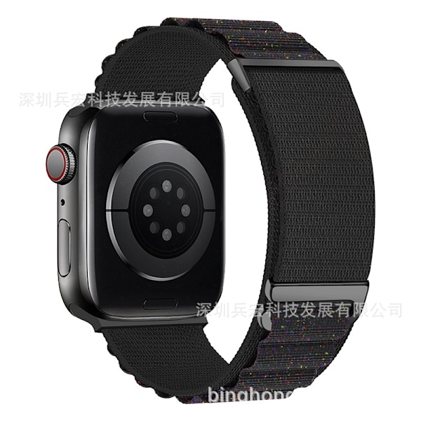 Klokkereim for Apple Watch iWatch 42/44/45/46/49mm Stjerneskinnfarge Svart
