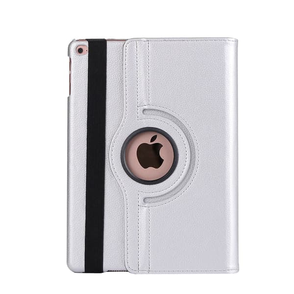 Stilig etui for iPad mini 123 sølv roterende lærstativ Silver