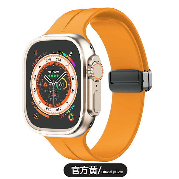 Kellon ranneke Apple Watch iWatch -kelloon Soveltuu: 1.-8. sukupolvi SE 38/40/41mm 20 Virallinen keltainen