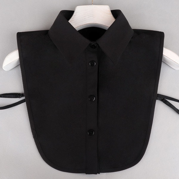 Naisten tekokaulus Irrotettava puolihuivi Kaulansuoja Talvi Sifonkipaita Muodikas Trendikäs Koristeellinen Chiffon black pointed collar