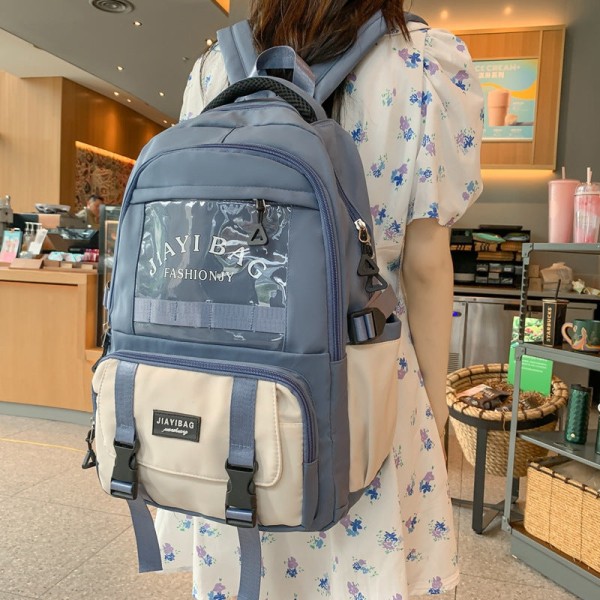 Kvinder pige rygsæk skulder taske skoletaske koreansk stil Ins Retro Hong  Kong stil dame taske stor kapacitet studerende Red 31*18*45cm 025d | Red |  31*18*45cm | Fyndiq