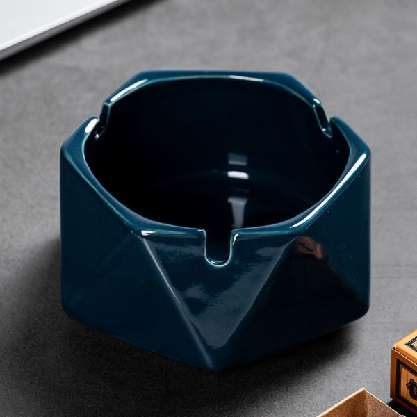 Askfat Vindtätt Trendigt Stort Vardagsrum Kontor Hem Medium Europeisk Stil Trend Askfat European style ashtray -- blue glaze