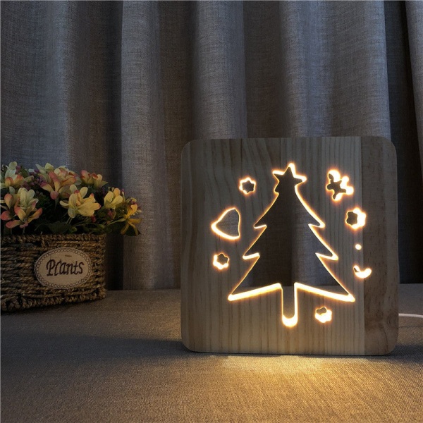 LED træ julenatlys USB Power juletræsmønster T1896W