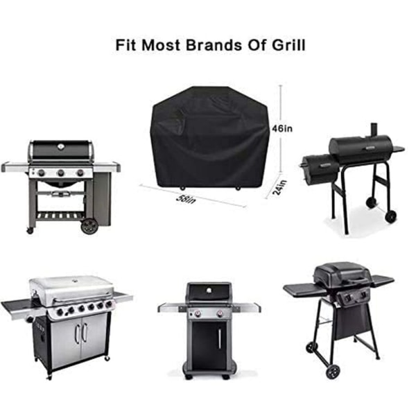 Grillovertræk 58-tommer BBQ Specielt Grillovertræk Vandtæt UV Passer til grill af Weber Char-Broil Nexgrill M1