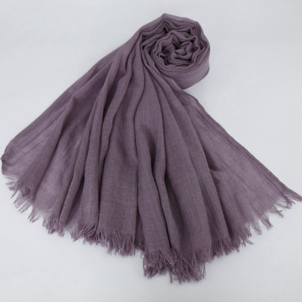 Dam Scarf Sjal 2022 Bomull Linne Enfärgad Tr Bomull Koreansk stil 26# light Xueya 190cm