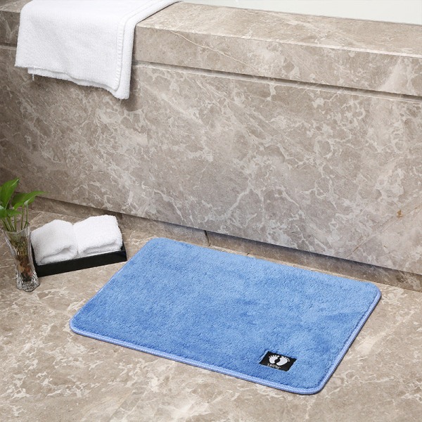 Badmatta Halkfri Absorberande Dusch Badrumsmatta Matta Light Blue 60*90CM
