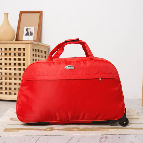 Vedä matkalaukku naaras Suuri kapasiteetti Canvas opiskelija söpö matka Red 20 inches
