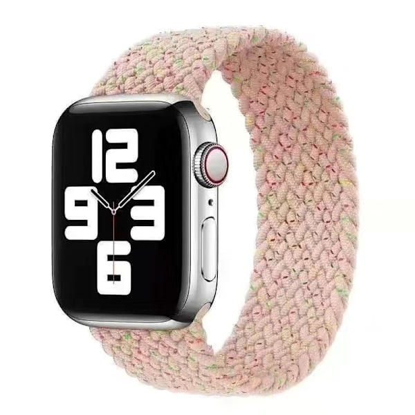 Klockarmband för Apple Watch iWatch 38/40/41mm S storlek elastisk enkel loop stjärnljusrosa