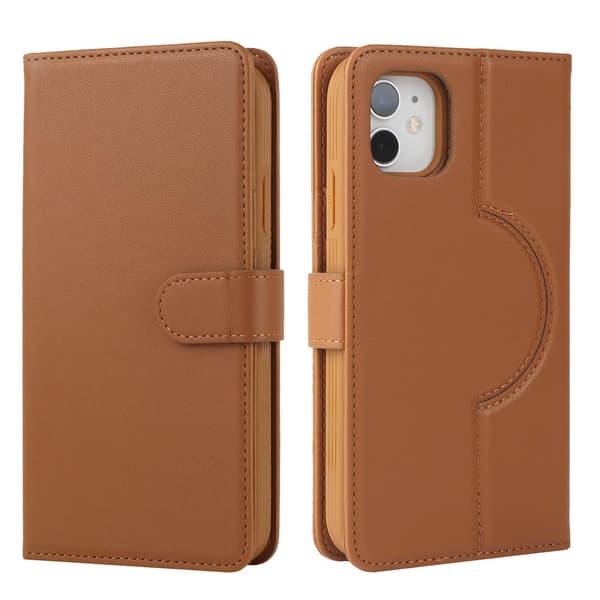 Etui til iPhone 16 Pro Max brun split læderpung