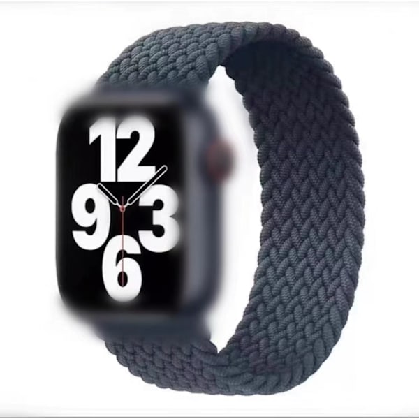 Klockarmband för Apple Watch iWatch 38/40/41mm L storlek elastisk enkel loop mörkblå