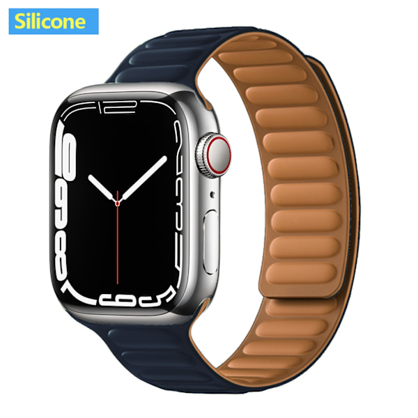 Klockarmband för Apple Watch iWatch 42/44/45mm Midnatt