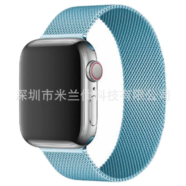 Klockarmband för Apple Watch iWatch 38/40/41/42mm-S10 39 Mist Blue