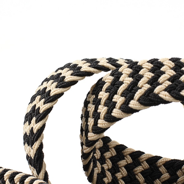 Kvinder bælter Herre lærred bælte stretch vævet læder bælte mode afslappet elastisk bukse bælte unisex beige white 107x3.3cm