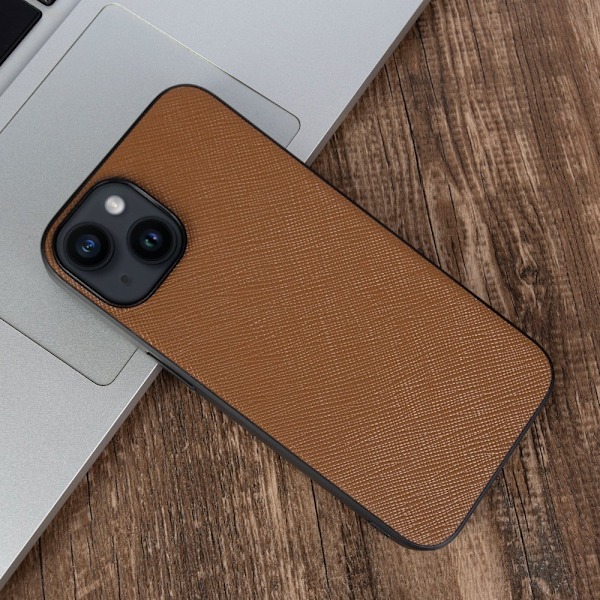 Etui til iPhone 14 Pro Max lysebrunt lær high-end business full anti-fall