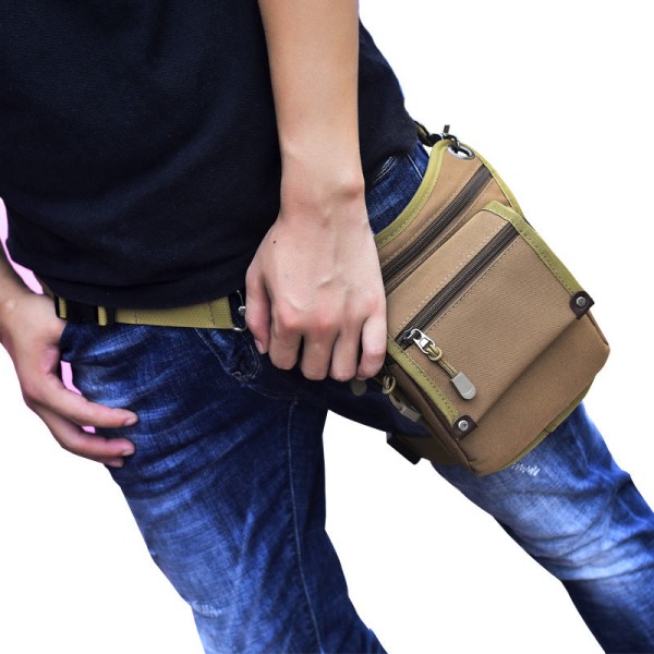 Fanny Pack juoksuhihna vyötärölaukun organizer Nylon Tactical Multifunction Brown Digital