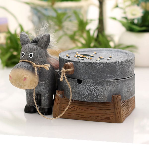 Askebæger Taobao Creative Trend Donkey Børstet harpiks askebæger Donkey grinding