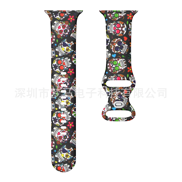Urrem til Apple Watch iWatch Farvet kranie 38/40/41mm