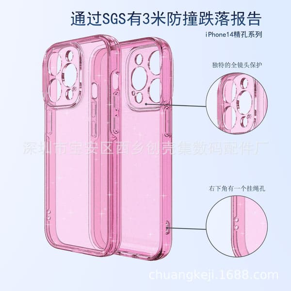 Deksel til iPhone 17 PRO Glitter Rosa Terminator Glitter Defender