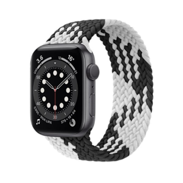 Urrem til Apple Watch iWatch 38/40/41mm XS elastisk enkelt loop Z mønster sort og hvid