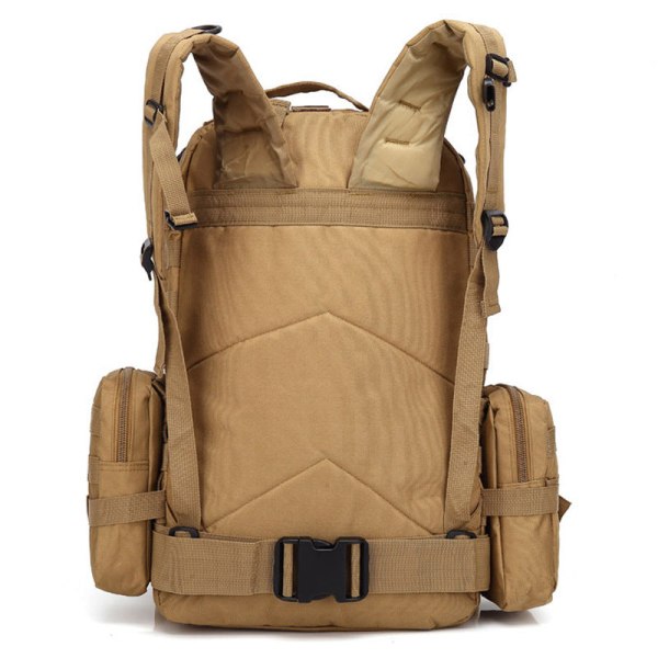 Kvinder pige rygsæk skuldertaske skoletaske Multifunktionel Tactical Hiking Outdoor Camouflage Mix Pack Travel Bag Three sand color one size fits all