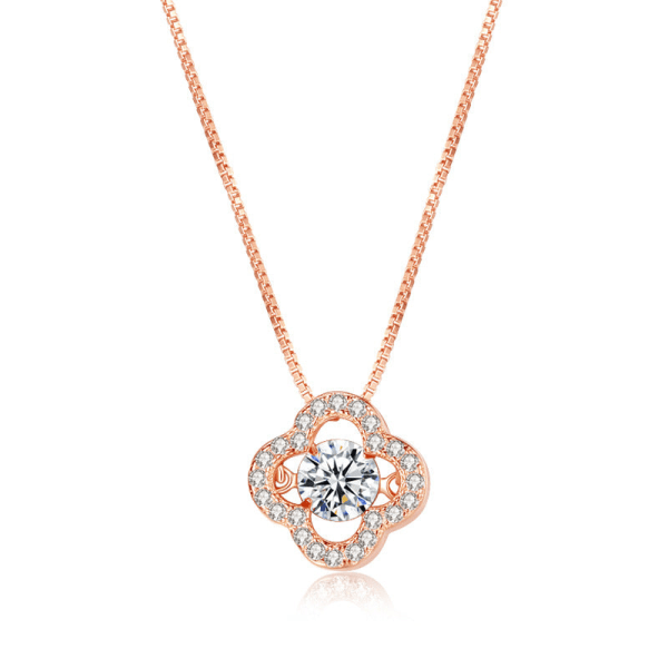 Kvinner Halskjede Kjede Choker Anheng Smykker Jenter Gave S925 Lucky Symbol Enkelt Temperament Rose Gold 925 silver