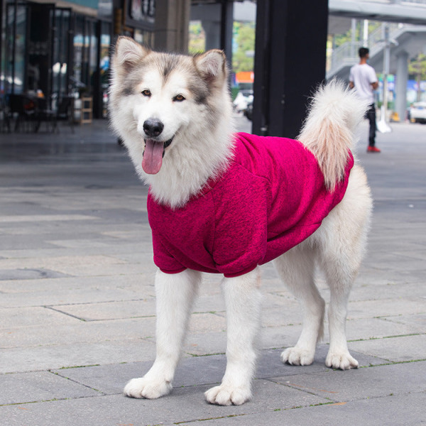 Lemmikkien vaatteet Medium Big Dog Syksyn ja talven villapaita lämmin Gray White 8XL