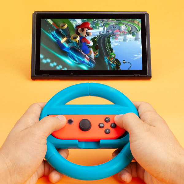 Til Nintendo Switch NS Tilbehør Mario Racing 8 Rat Joy-Con Handle Game