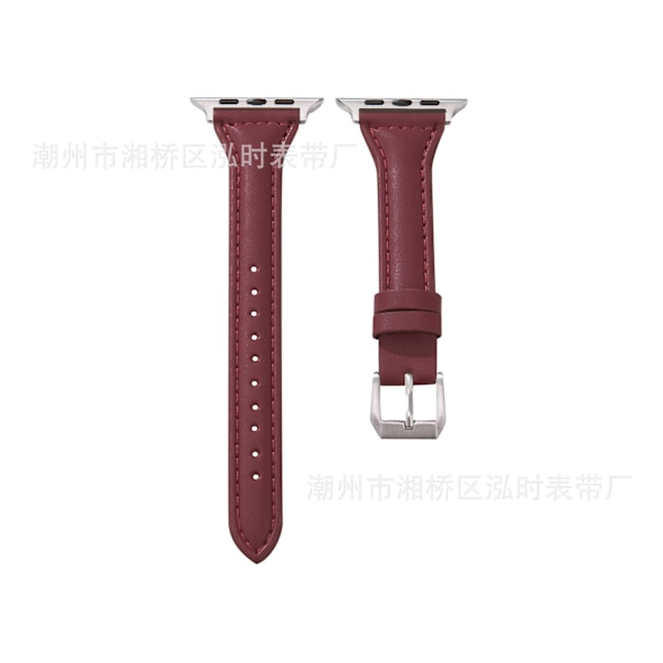 Klockarmband för Apple Watch iWatch 38/40/41/42 10:e generationen mm vinröd