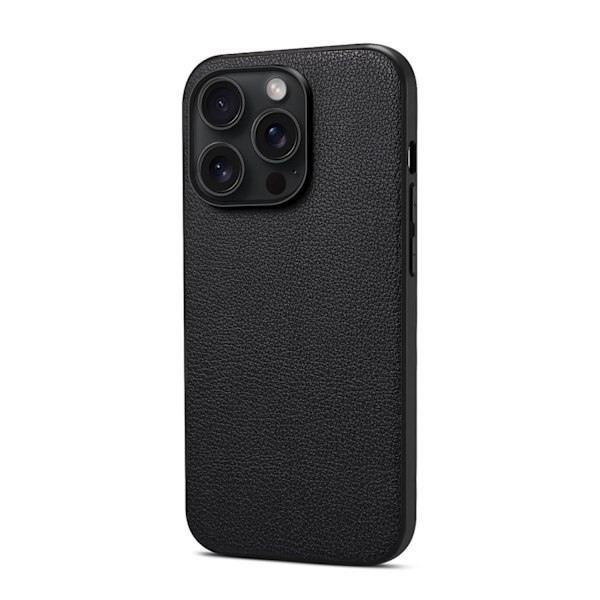 Fodral för iPhone 13 Pro Max svart handmålat kalvmönster baksida