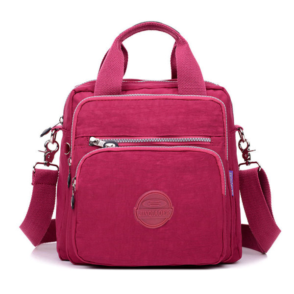 Nylon taske Skulder Messenger Bag Bærbar kvinders rygsæk dametaske Grape purple