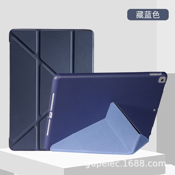 Kotelo iPad 10 10.9\"/2022/ 11 Royal Blue Deformed Folding Leather Thin Silicone Soft Solid -mallille