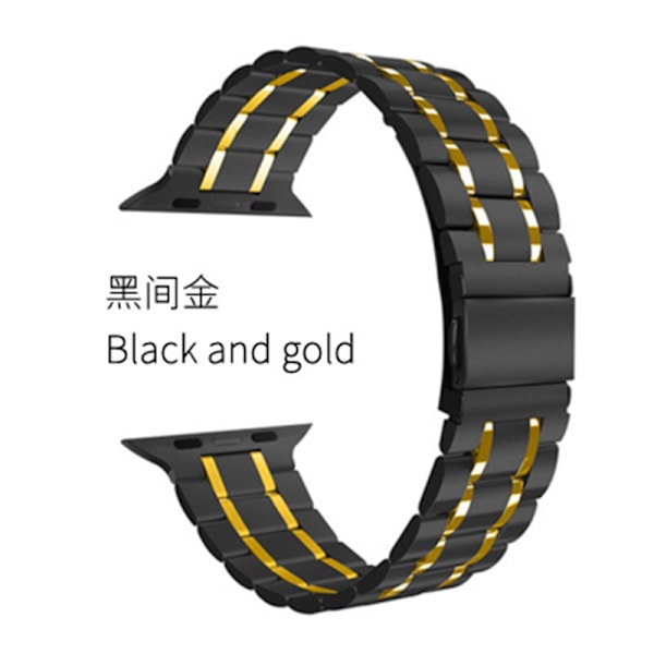 Urrem til Apple Watch iWatch 38-40-41 Sort og Guld