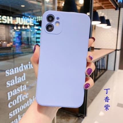 Etui til iPhone 17 Lilla Flydende Lige Kant Fuld Silikone