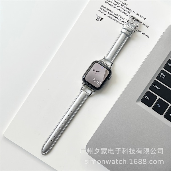 Klockarmband för Apple Watch iWatch 42mm 10:e generationen silver