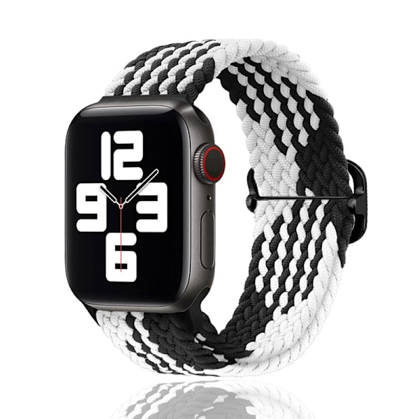 Urrem til Apple Watch iWatch 42/44/45/49MM glidespænde Z sort og hvid
