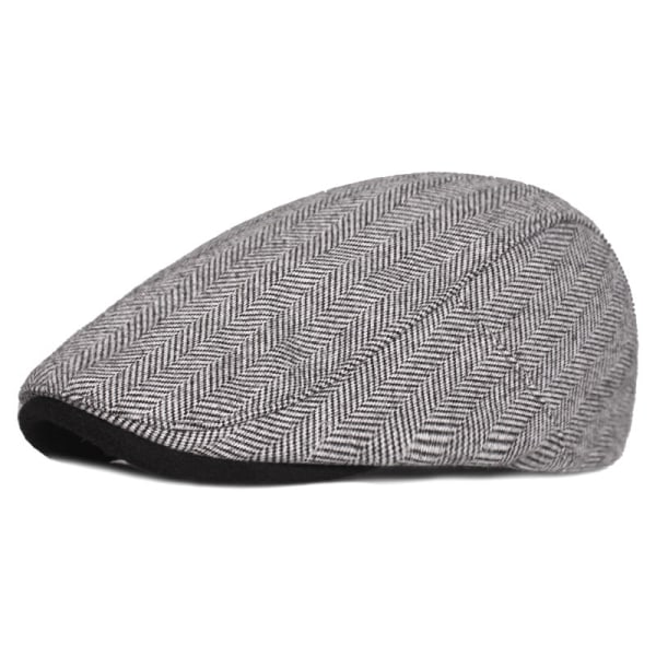 Barettihattu kalanruotopäällinen cap Lämpimät Advance-hatut Internet-julkkisbaretti keski-ikäisille vanhuksille Brown Adjustable