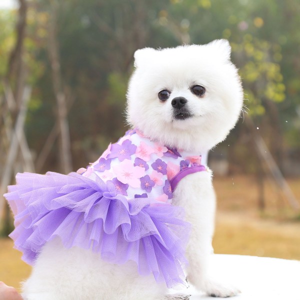 Dyreklær Skjørt Vår/sommer Teddy Bichon Peach Blossom Skjørt Bomull Purple L