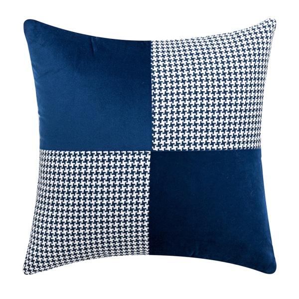 Houndstooth-ompelu puuvillasta ja pellavaisesta case, monivärinen olohuone, makuuhuoneen sisustus Blue 30*50cm