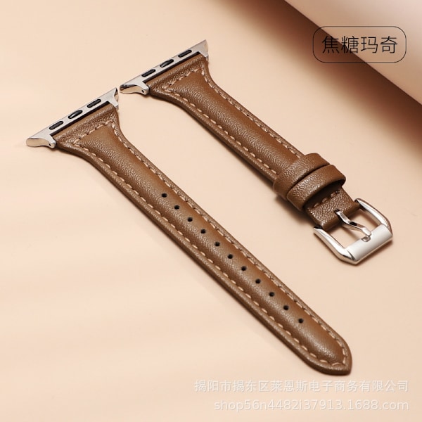 Kellon ranneke Apple Watch iWatch 38-40-41mm s10-42mm PG-Slim vyötärö Karamelli Machi