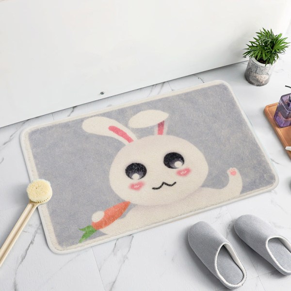 Bath Mat Non Slip Absorbent Shower Bathroom Rug Carpet Cartoon NO.10 Rabbit 40*60
