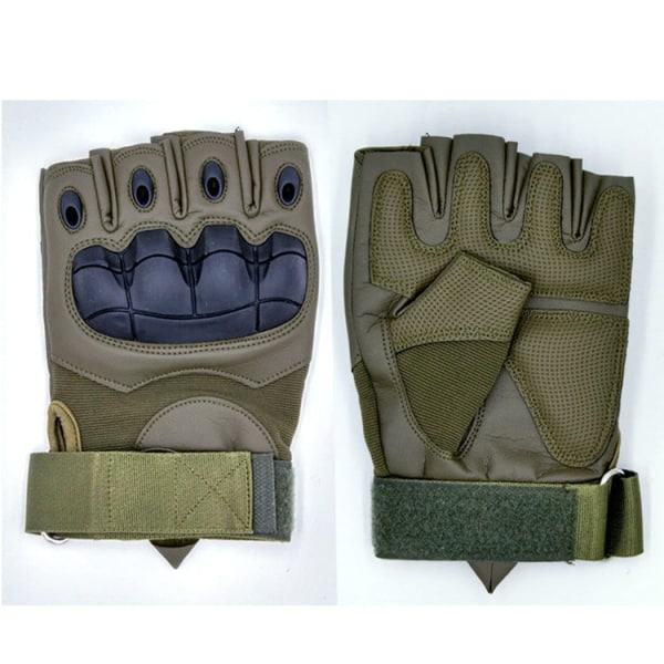 Naiset Miesten Pyöräilyhanskat Half Finger Tactical Urheilu Kiipeily Fitness Super Green M