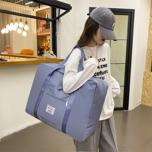 Ryggsekk Reiseveske Dame Håndveske med stor kapasitet Herre Lett student Maternity Package Bag Haze blue Small Size (shopping bag)